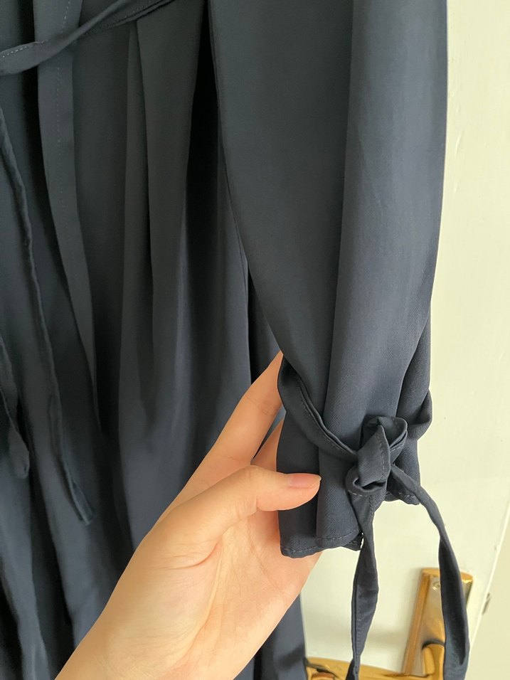 Kübra ertaş Lacivert Trençkot - Görsel 3