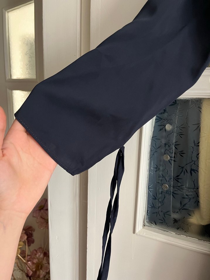 Kübra ertaş Lacivert Trençkot - Görsel 4