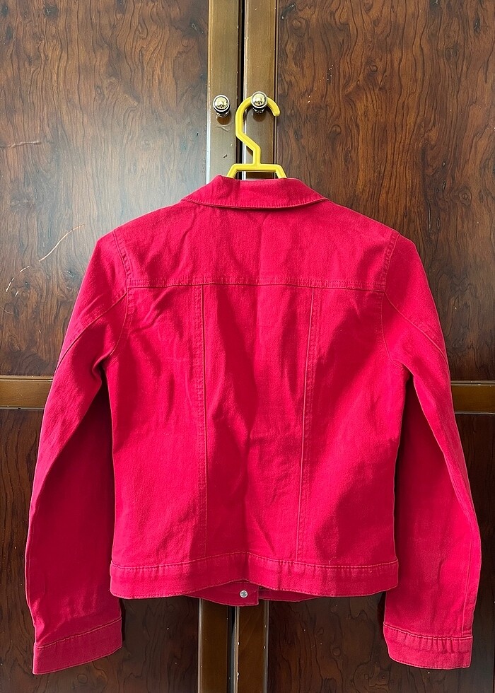 Lcw teen kırmızı kot ceket - Görsel 2