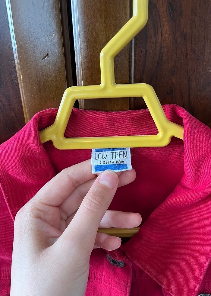 Lcw teen kırmızı kot ceket - Görsel 4