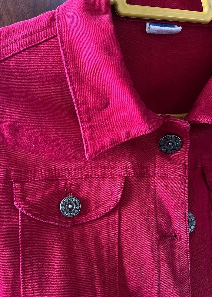 Lcw teen kırmızı kot ceket - Görsel 3