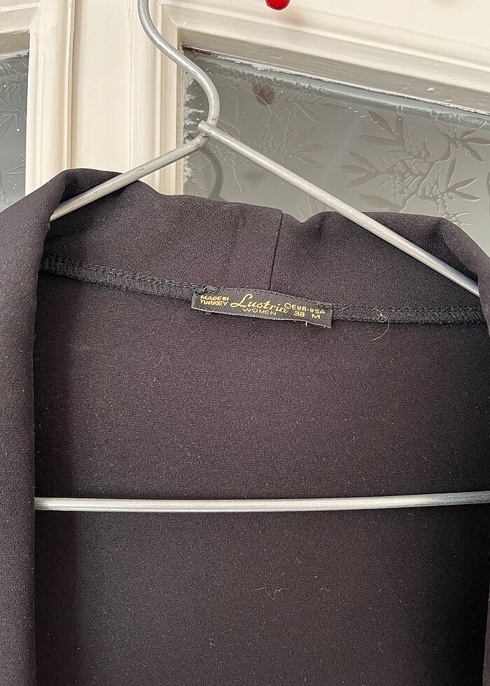 Siyah önü açık blazer - Görsel 3