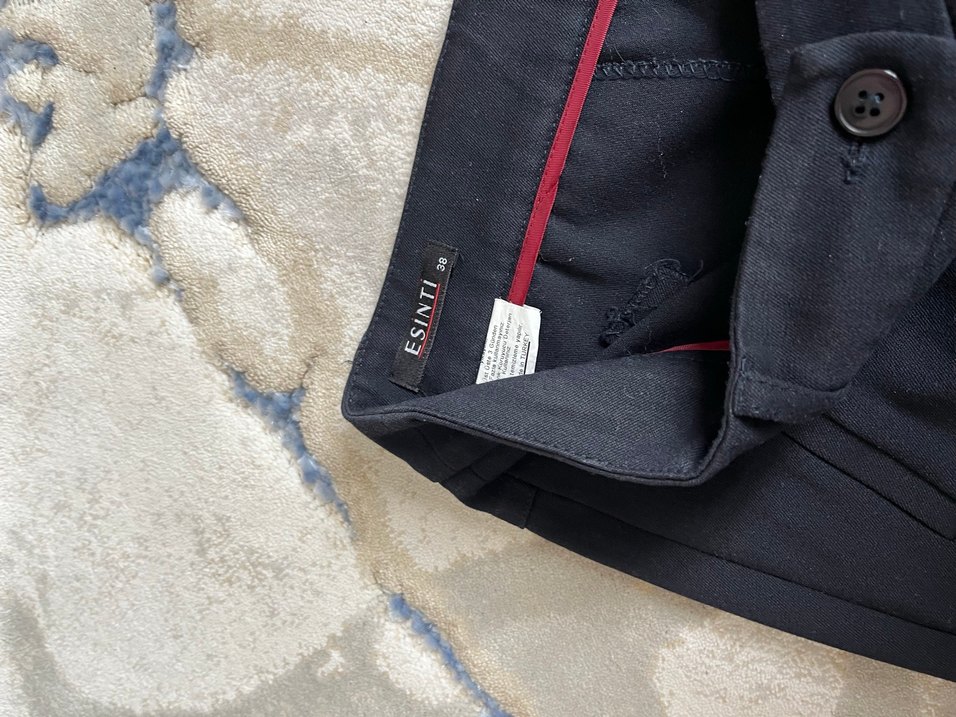 Lacivert Kadın Kumaş Pantolon - Görsel 3