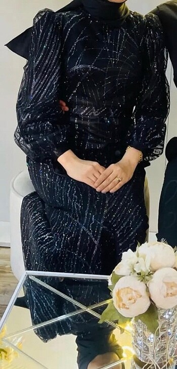 s Beden siyah Renk Tesettür abiye elbise
