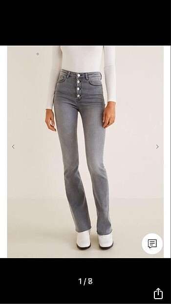Mango gri flare jean