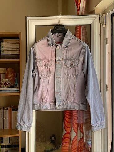 American Vintage Lila/Mavi desenli kot ceket