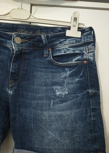 Mavi Jeans Kadın Mavi Bol Kesim Kemerli Kot Şort
