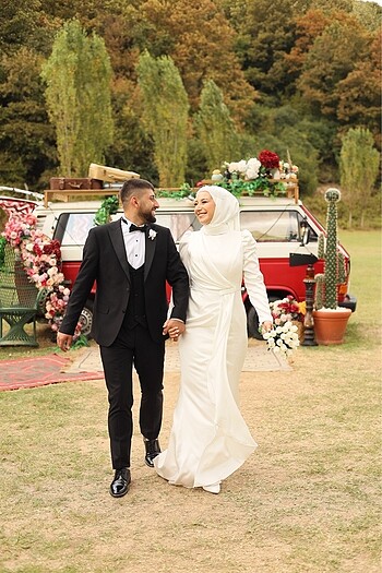 xl Beden Beyaz nikah elbisesi