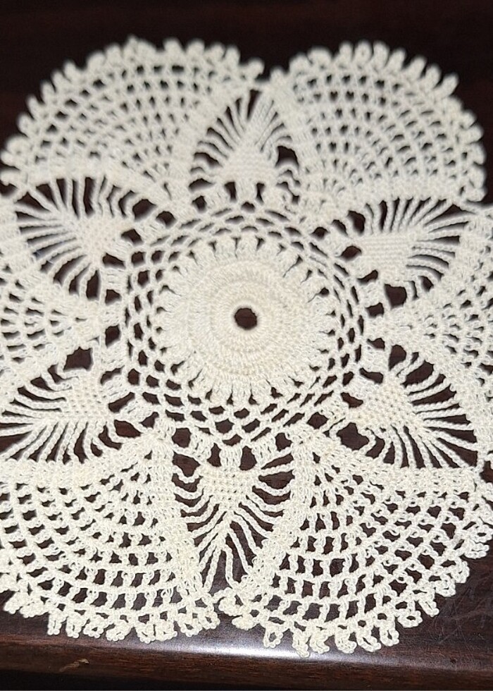 Tığ işi ,6 lı,bardak altlığı - Görsel 2