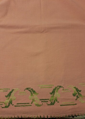 Etamin işi yapılmış örtü - Görsel 2