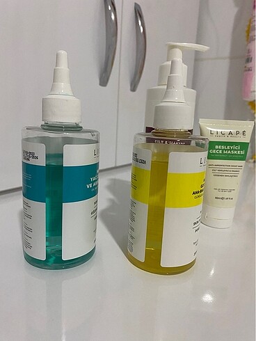 Licape Sari asit tonik mavi tonik makyaj temizleme yağı gece mas - Görsel 2