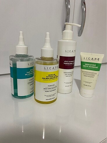 Licape Sari asit tonik mavi tonik makyaj temizleme yağı gece mas - Görsel 3
