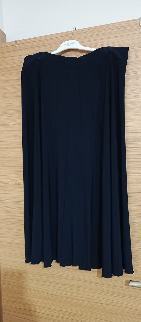 Lacivert Pileli Kadın Uzun Etek - Görsel 2