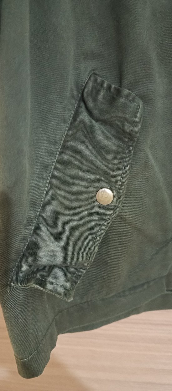 Payet İşlemeli Kapüşonlu Uzun Yeşil Kadın Kaban (büyük beden m) - Görsel 4