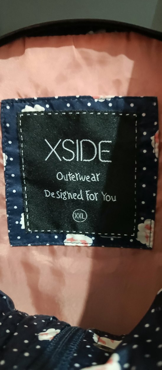 Kadın Lacivert Puantiyeli Uzun Yağmurluk - Görsel 5