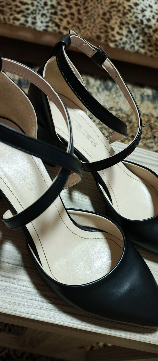 Siyah Tokalı Kadın Topuklu Ofis Ayakkabısı - Görsel 2