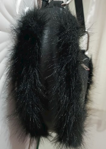 Siyah Kürklü Deri Çanta - Görsel 2