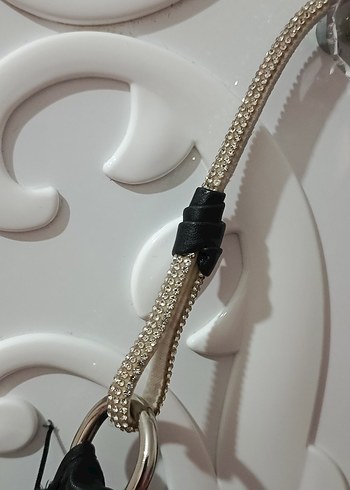 Siyah Püsküllü Simli Gotik Örgü Kadın Çanta - Görsel 3