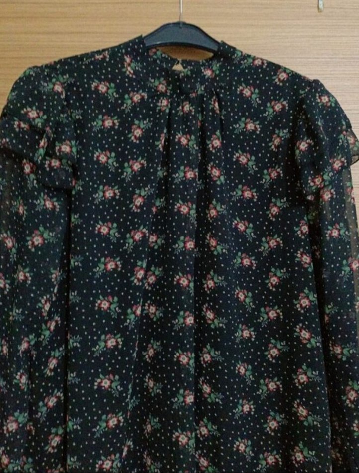 Çiçek Desenli Uzun Kollu Bohem Elbise - Görsel 2