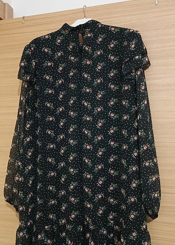 Çiçek Desenli Uzun Kollu Kadın Elbise - Görsel 9