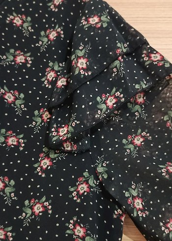 Çiçek Desenli Uzun Kollu Kadın Elbise - Görsel 4