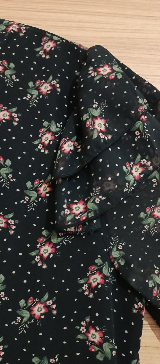 Çiçek Desenli Uzun Kollu Kadın Elbise - Görsel 5