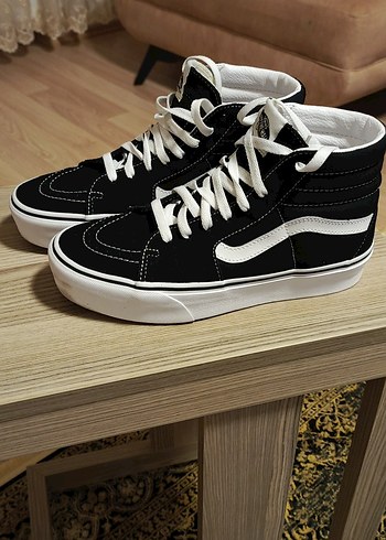 Siyah Platform Tabanlı Kadın Spor Ayakkabı - Görsel 13