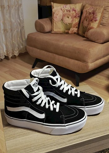 Siyah Platform Tabanlı Kadın Spor Ayakkabı - Görsel 8