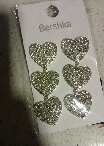 Bershka Parlak Kalp Figürlü Midi Küpe - Görsel 2