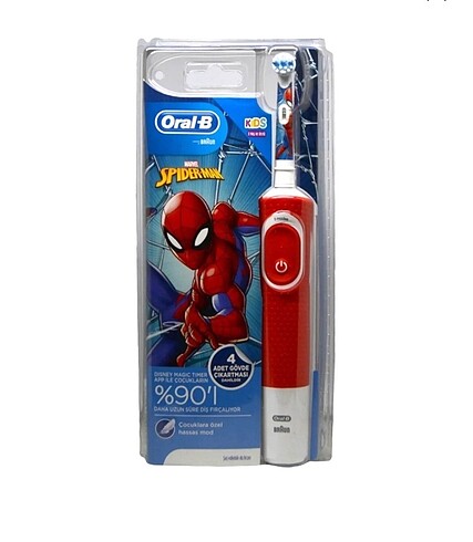  Beden Braun Oral B Spiderman şarjlı diş fırçası