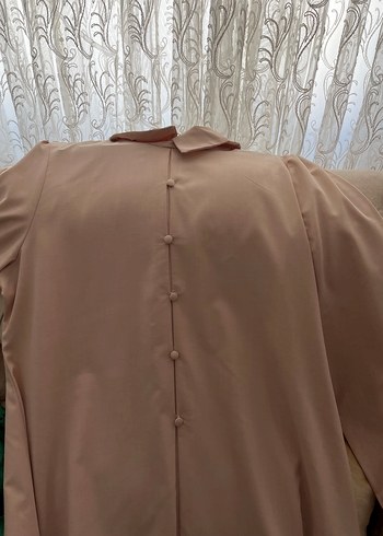 Diğer Toz pembe Uzun Kollu Düğmeli Kadın Tunik