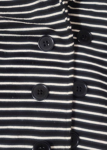 Düğmeli Siyah Zebra Desenli Kadın Ofis Ceketi - Görsel 4