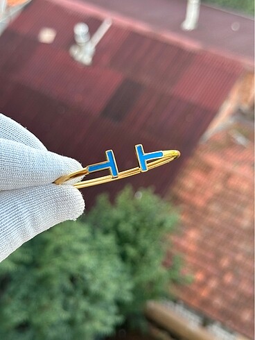Tiffany&Co Gold Mavi Çelik Bileklik