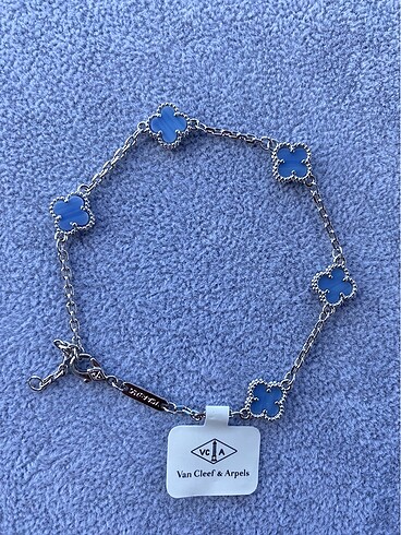 Van Cleef & Arpels Van Cleef & Arpels Mavi Silver Mini Çelik Bileklik