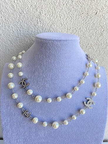 Beden Chanel Silver İnci Çelik Premium Kolye