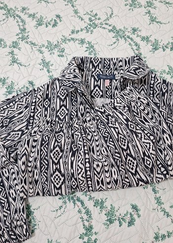 Çocuk Renkli Desenli Fermuarlı Ceket - Görsel 7