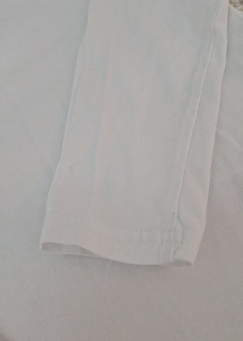 Çocuk Beyaz Uzun Kollu Basic Tişört - Görsel 3