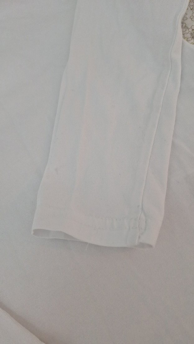Çocuk Beyaz Uzun Kollu Basic Tişört - Görsel 3