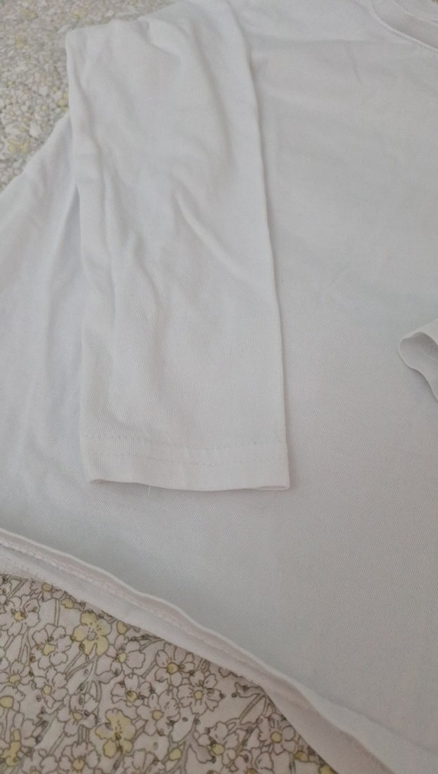 Çocuk Beyaz Uzun Kollu Basic Tişört - Görsel 2