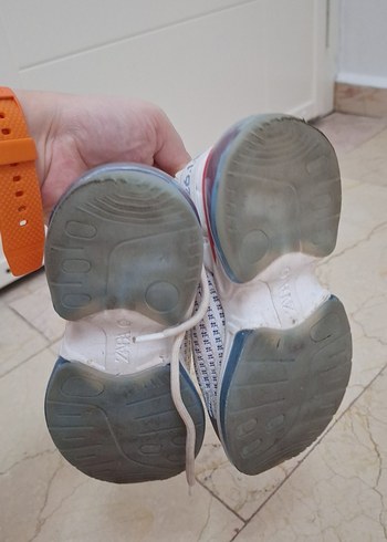 Cocuk Beyaz Bağcıklı Spor Ayakkabı - Görsel 4