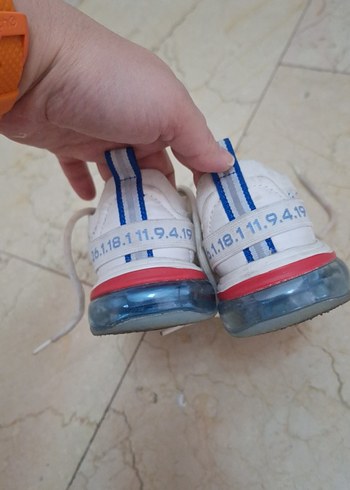 Cocuk Beyaz Bağcıklı Spor Ayakkabı - Görsel 3