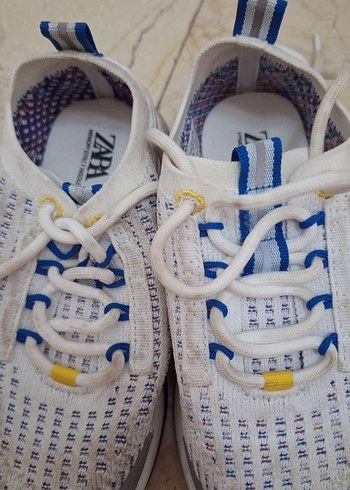 Cocuk Beyaz Bağcıklı Spor Ayakkabı - Görsel 7