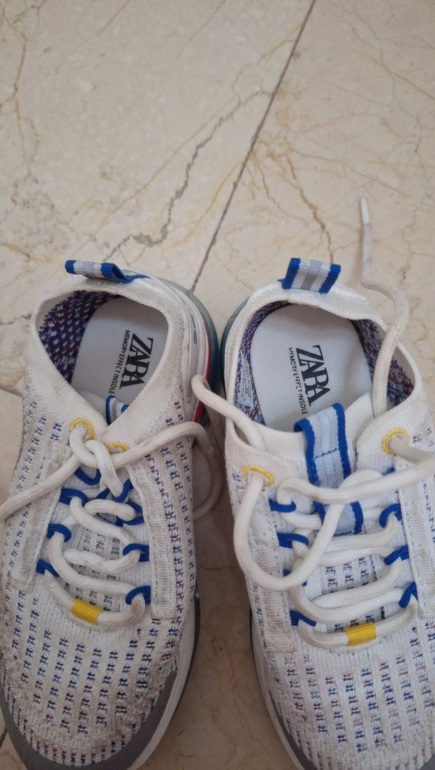 Cocuk Beyaz Bağcıklı Spor Ayakkabı - Görsel 5