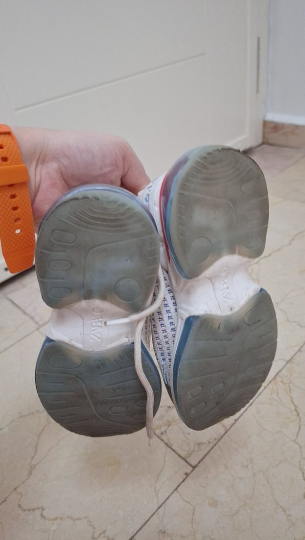 Cocuk Beyaz Bağcıklı Spor Ayakkabı - Görsel 4