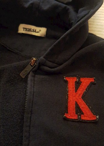 Erkek Siyah Fermuarlı Nakışlı Sweatshirt TED koleji