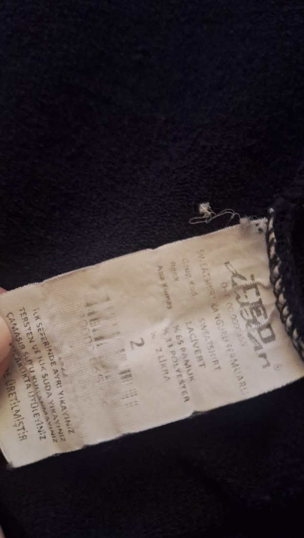 Erkek Siyah Fermuarlı Nakışlı Sweatshirt TED koleji - Görsel 2