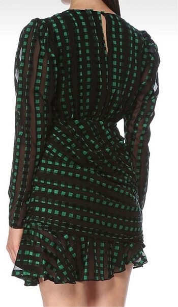 38 Beden yeşil Renk #network elbise, yeni