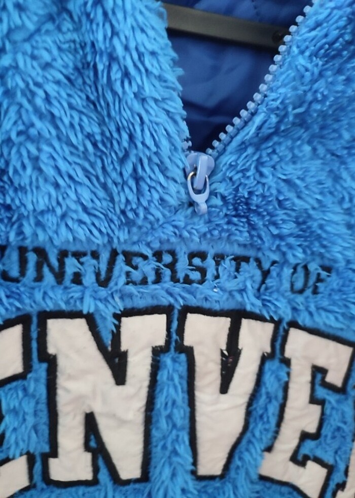 Peluş yarım fermuarlı hırka-swit - Görsel 4