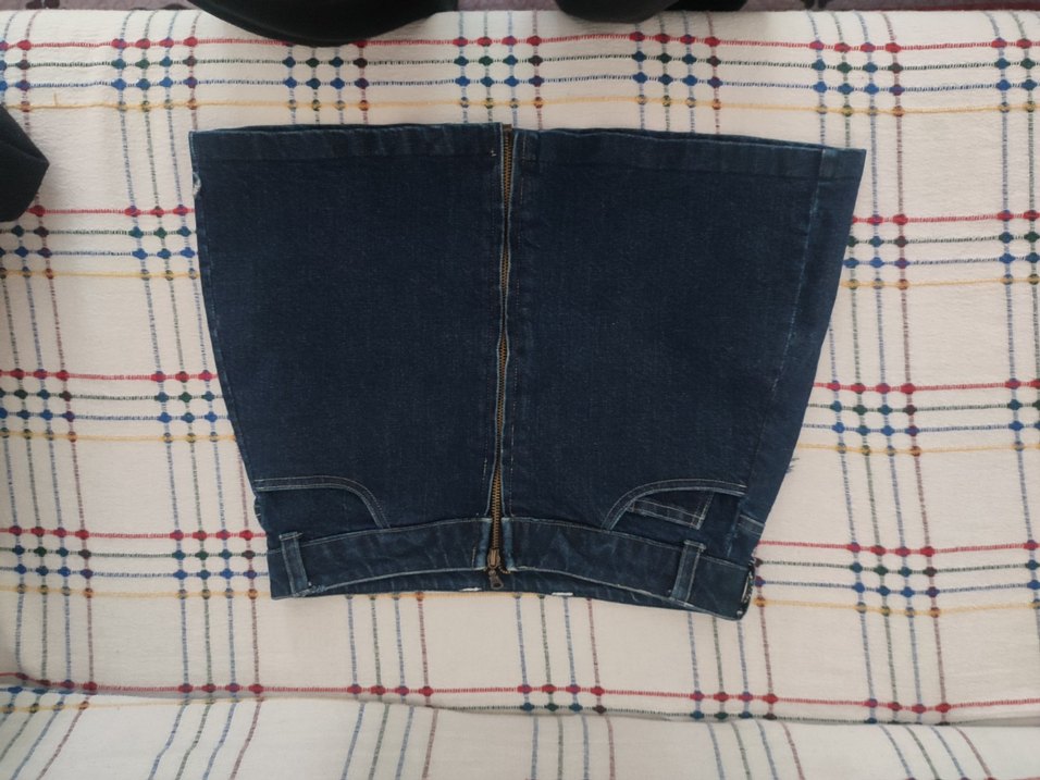 Koyu Mavi Kadın Denim Mini Etek - Görsel 2