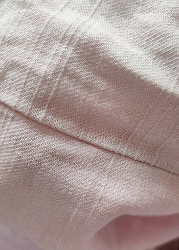 Pembe Bol Paça Kadın %100 Pamuk Pantolon - Görsel 6